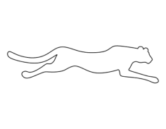 Running Cheetah Coloring Pdf, Free Vectors File